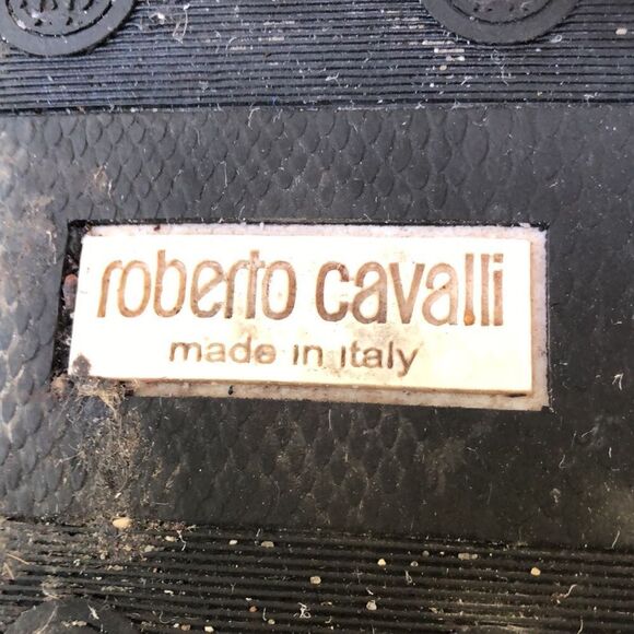 Roberto Cavalli leather embossed sneakers - Picture 9 of 14